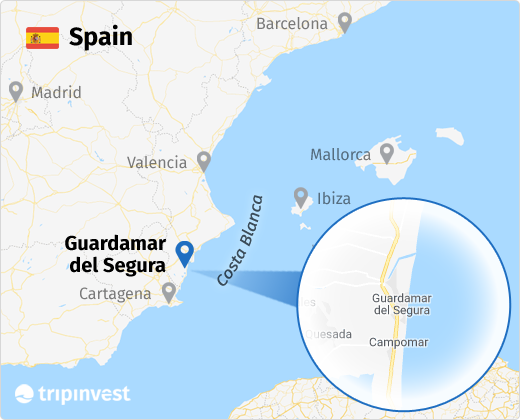 Guadamar del Segura na mapie Hiszpanii