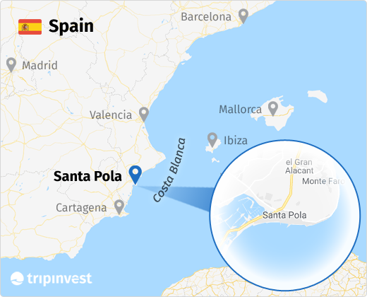 Santa Pola na mapie Hiszpanii