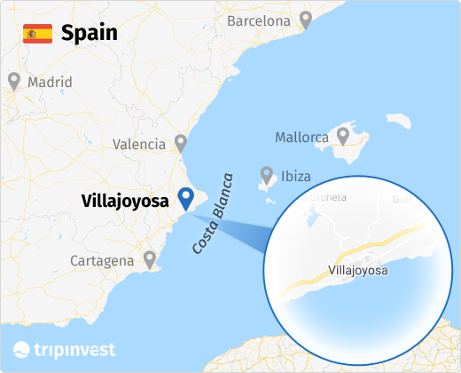Villajoyosa na mapie Hiszpanii